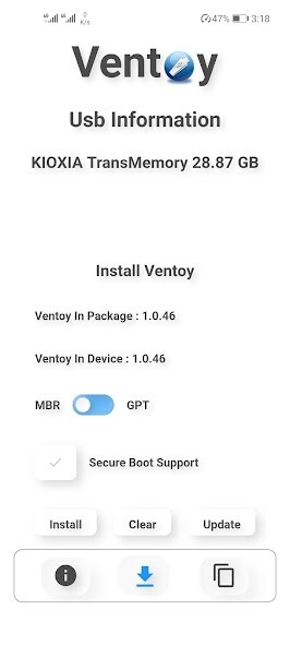 Run android online APK Ventoy -Bootable USB [No-Root] from MyAndroid or emulate Ventoy -Bootable USB [No-Root] using MyAndroid